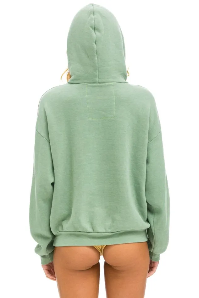 WomenMen Hoodies Aviator Nation Logo Pullover Relaxed Hoodie 8211 Sage