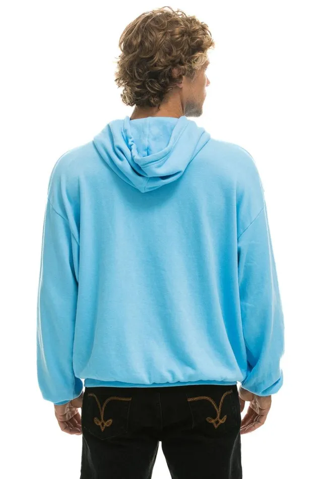 WomenMen Hoodies Aviator Nation Logo Pullover Relaxed Hoodie 8211 Sky