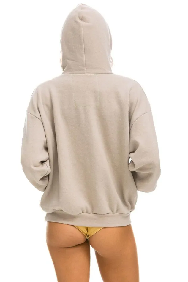 WomenMen Hoodies Aviator Nation Malibu Relaxed Pullover Hoodie 8211 Sand