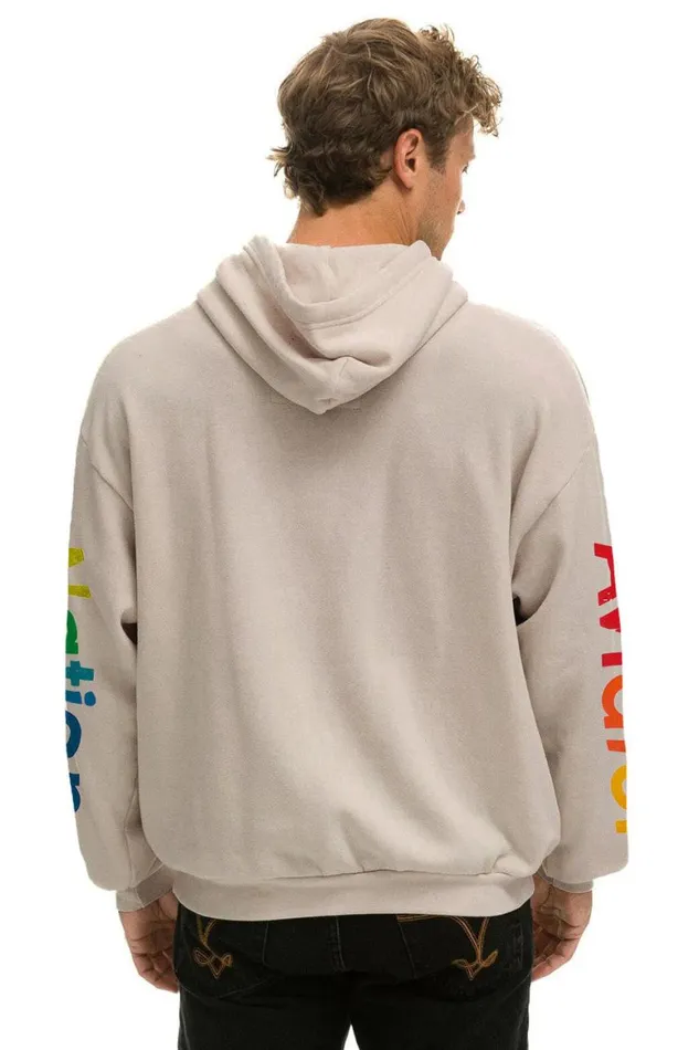 WomenMen Hoodies Aviator Nation Malibu Relaxed Pullover Hoodie 8211 Sand