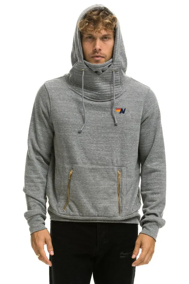 WomenMen Hoodies Aviator Nation Ninja Pullover Hoodie 8211 Heather Grey