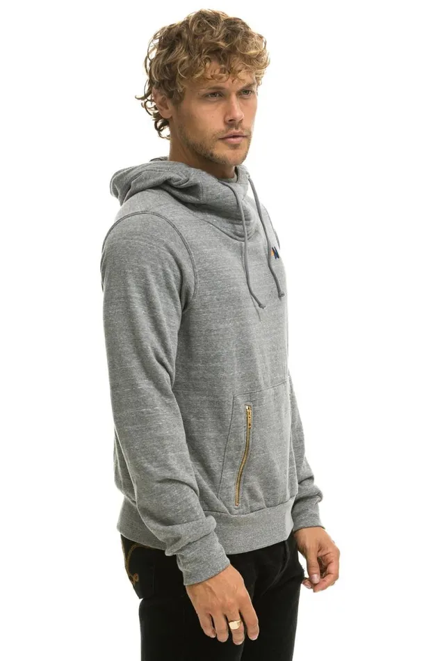 WomenMen Hoodies Aviator Nation Ninja Pullover Hoodie 8211 Heather Grey