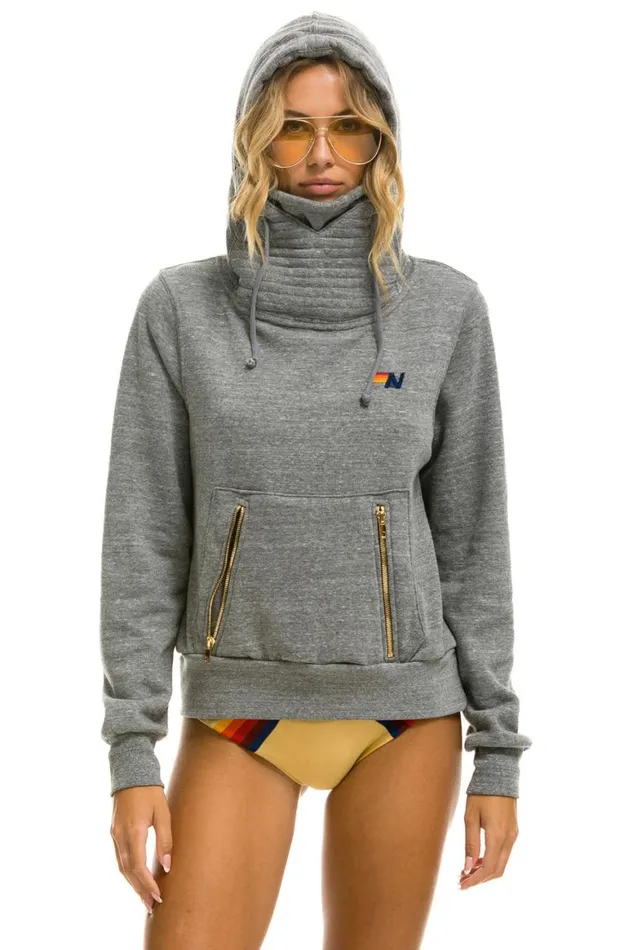 WomenMen Hoodies Aviator Nation Ninja Pullover Hoodie 8211 Heather Grey