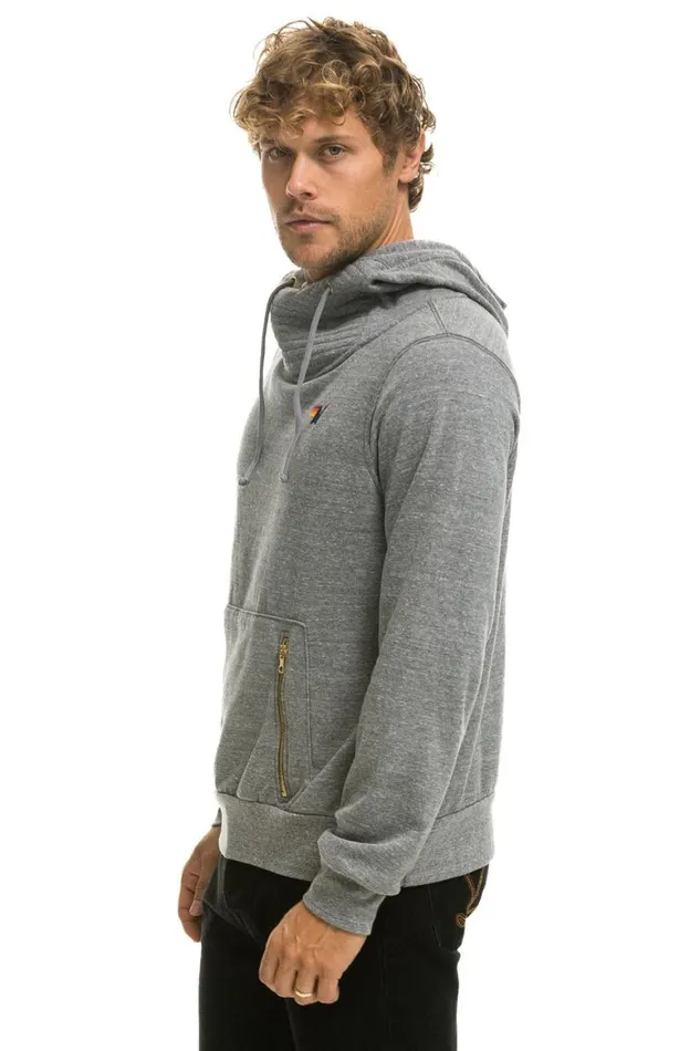 WomenMen Hoodies Aviator Nation Ninja Pullover Hoodie 8211 Heather Grey