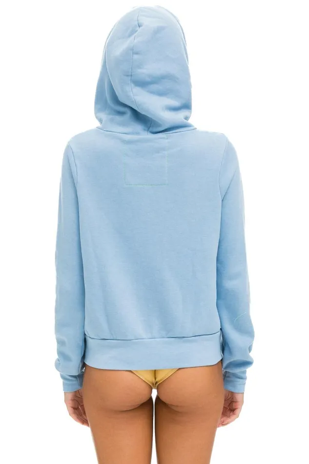 WomenMen Hoodies Aviator Nation Rainbow Heart Stitch Zip Hoodie 8211 Ice