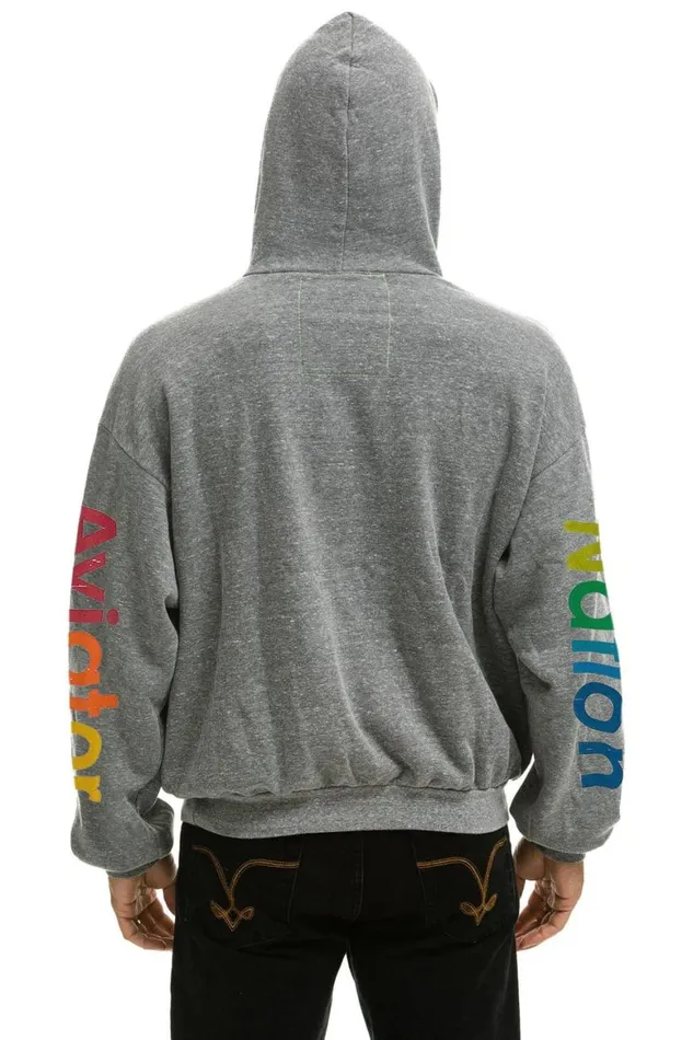 WomenMen Hoodies Aviator Nation Vail Relaxed Pullover Hoodie 8211 Heather Grey
