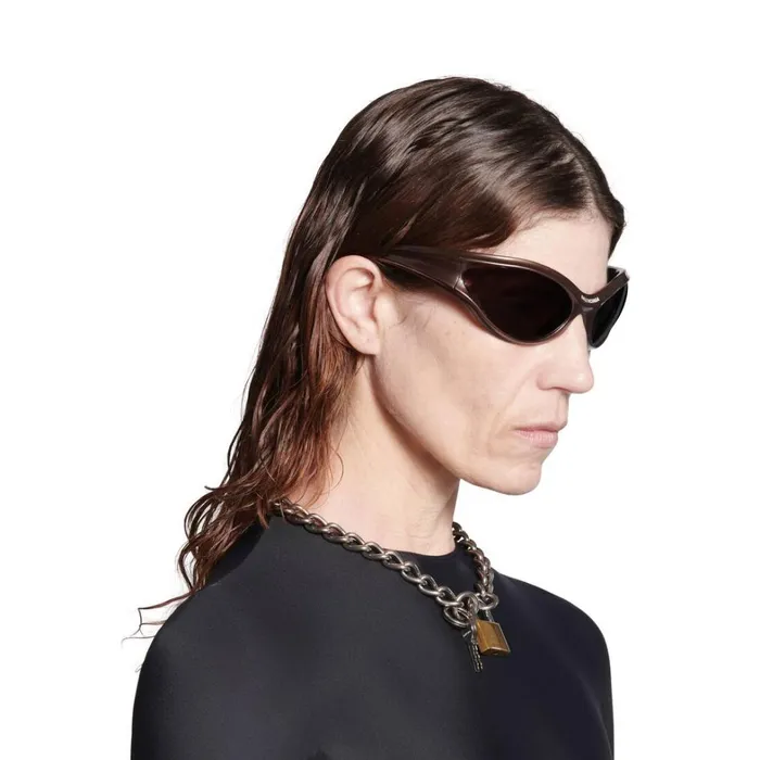 WomenMen Jewellery Balenciaga Locker Necklace In Antique Silver
