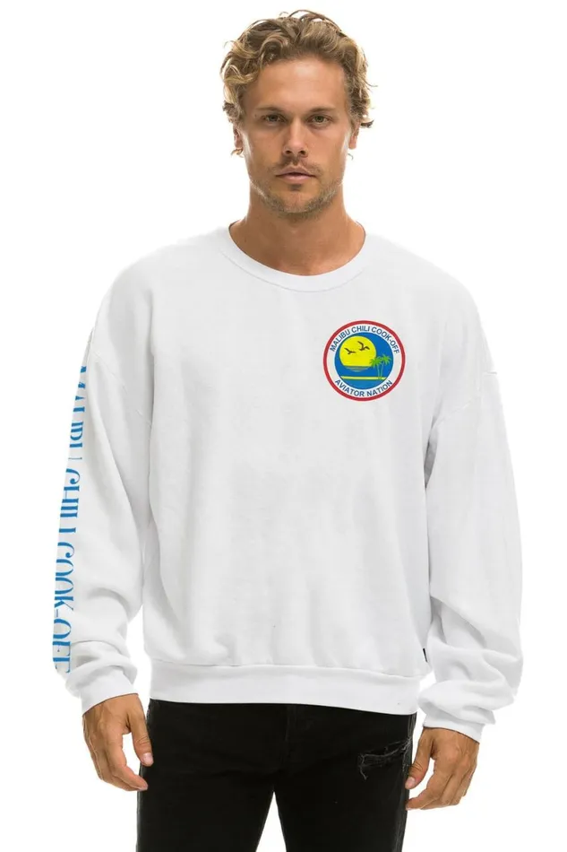 WomenMen Sweatshirts Aviator Nation Malibu Chili CookOff 2023 Crew Sweatshirt Relaxed 8211 White WomenMen Sweatshirts Aviator Nation Malibu Chili CookOff 2023 Crew Sweatshirt Relaxed 8211 White