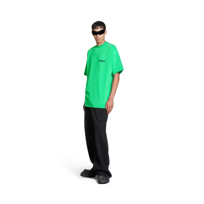 WomenMen Tshirts Balenciaga Political Campaign Tshirt Large Fit In Greenblackblue WomenMen Tshirts Balenciaga Political Campaign Tshirt Large Fit In Greenblackblue