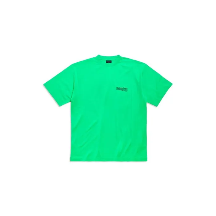 WomenMen Tshirts Balenciaga Political Campaign Tshirt Large Fit In Greenblackblue