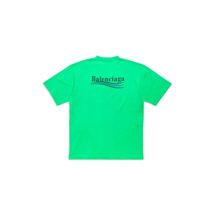 WomenMen Tshirts Balenciaga Political Campaign Tshirt Large Fit In Greenblackblue