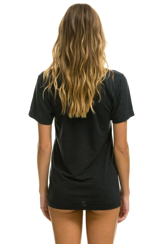 WomenMen Tees Aviator Nation Signature New York City Tee 8211 Charcoal