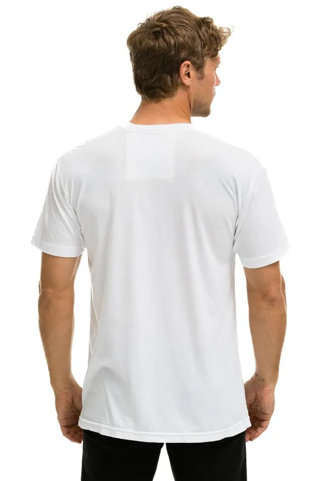 WomenMen Tees Aviator Nation Smiley 2 Crew Tee 8211 White