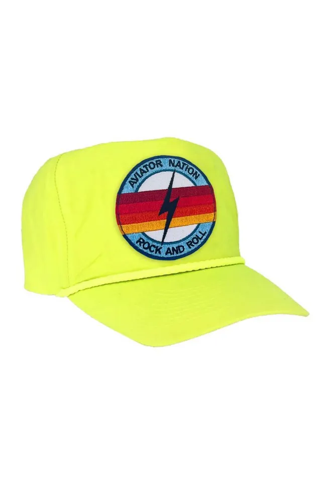 WomenMen Trucker Hats Aviator Nation Rock And Roll Bolt 8211 Vintage Nylon Trucker Hat WomenMen Trucker Hats Aviator Nation Rock And Roll Bolt 8211 Vintage Nylon Trucker Hat