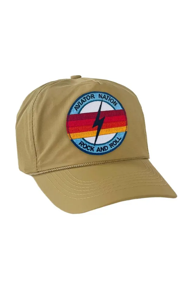 WomenMen Trucker Hats Aviator Nation Rock And Roll Bolt 8211 Vintage Nylon Trucker Hat