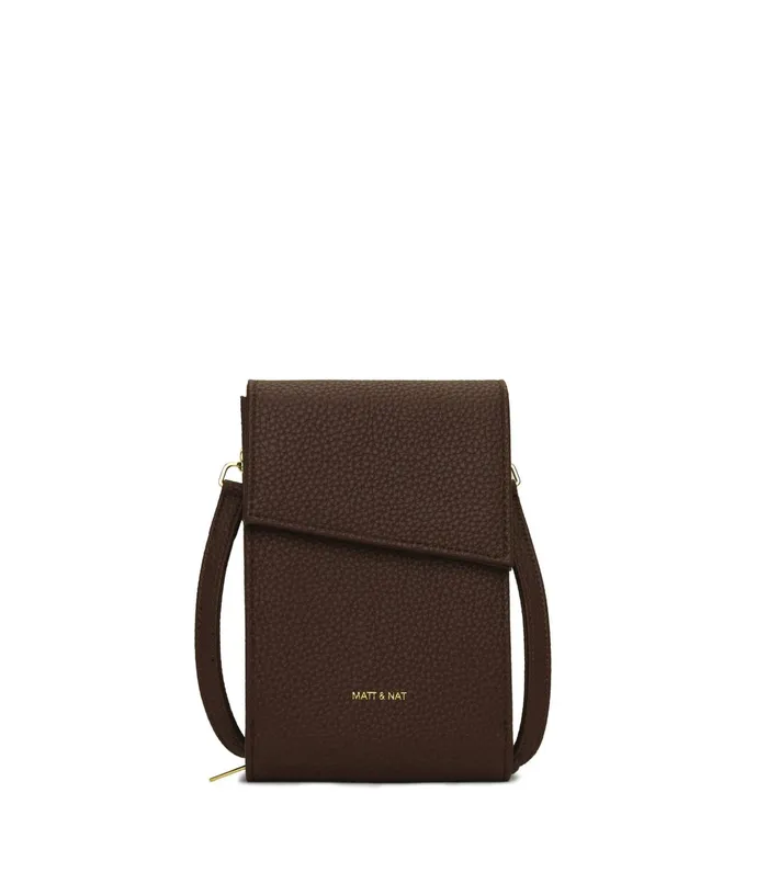 Women Met Vegan Crossbody Wallet 8211 Purity Chocolate Matt and Nat Cell Phone Holders Women Met Vegan Crossbody Wallet 8211 Purity Chocolate Matt and Nat Cell Phone Holders