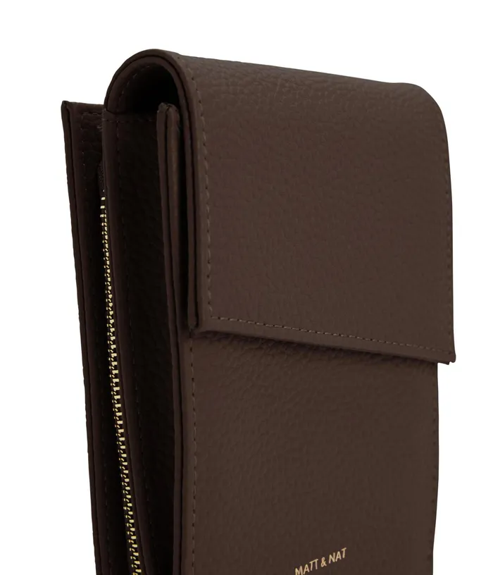 Women Met Vegan Crossbody Wallet 8211 Purity Chocolate Matt and Nat Cell Phone Holders