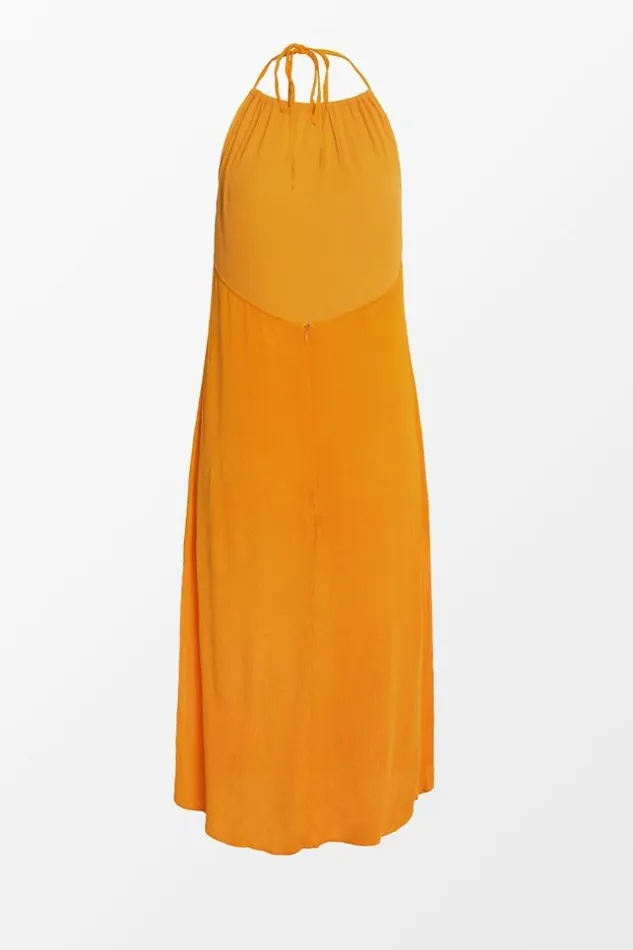 Women Midi Dresses Cupshe Haleigh Orange Backless Split Tea Length Dress Orange