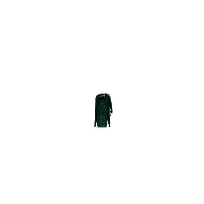 Women Mini Bags Balenciaga Crush Xs Chain Bag Crocodile Embossed In Forest Green