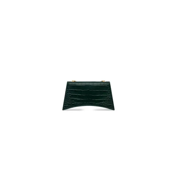 Women Mini Bags Balenciaga Crush Xs Chain Bag Crocodile Embossed In Forest Green
