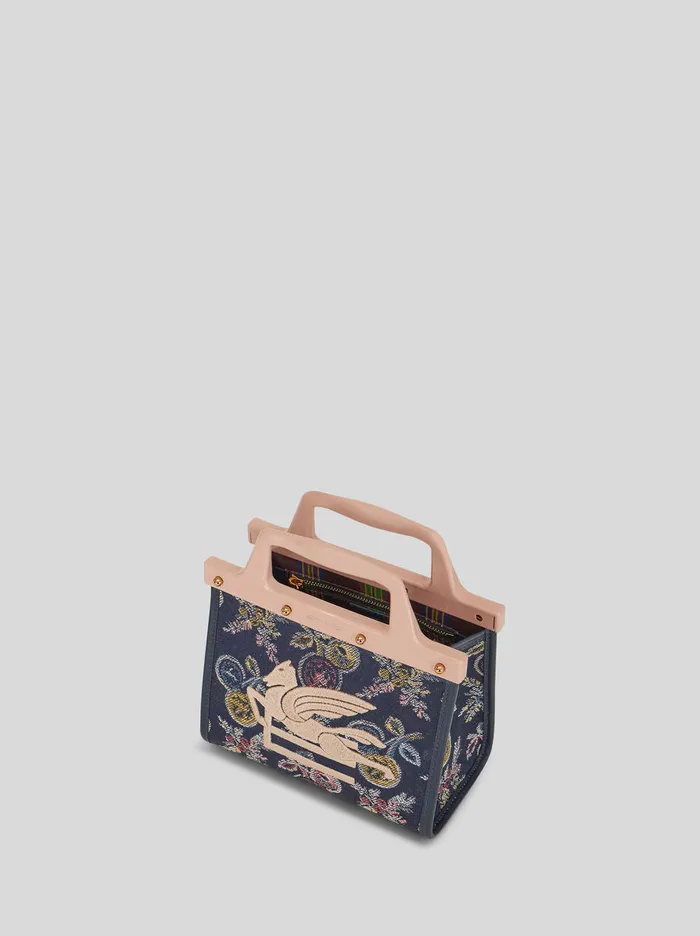 Women Mini Jacquard Love Trotter Bag With MultiColoured Apples Etro Shopping Bags
