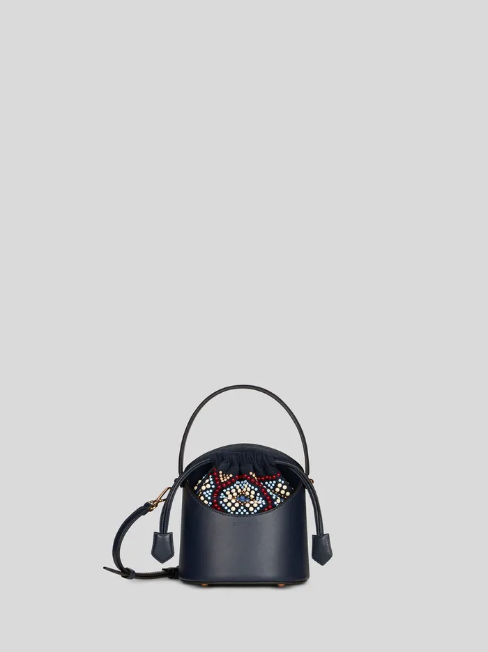 Women Mini Leather Saturno Bag Etro Saturno