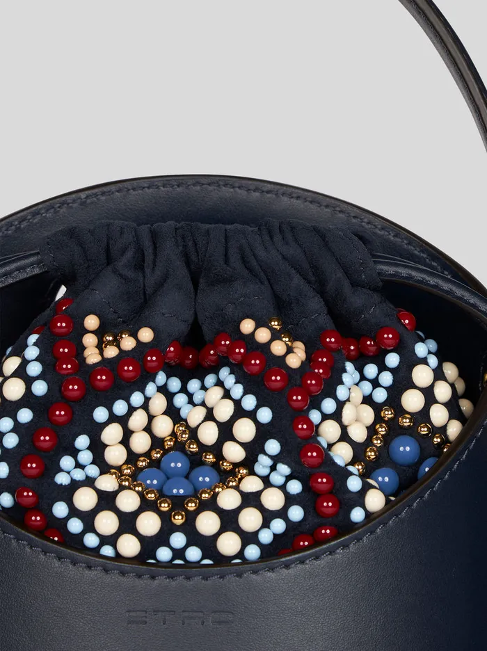 Women Mini Leather Saturno Bag Etro Saturno