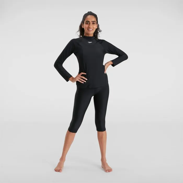 Women Modest Swimwear Speedo Women039s Long Sleeved Sun Protection Top BlackWhite Women Modest Swimwear Speedo Women039s Long Sleeved Sun Protection Top BlackWhite