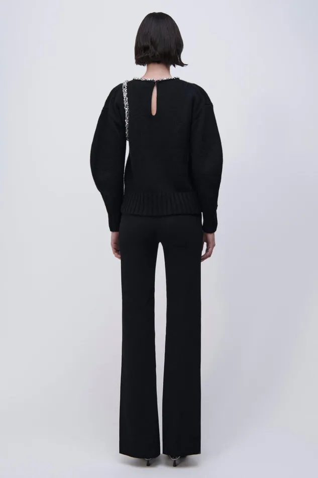 Women Monroe Pullover Black Jonathan Simkhai Knitwear