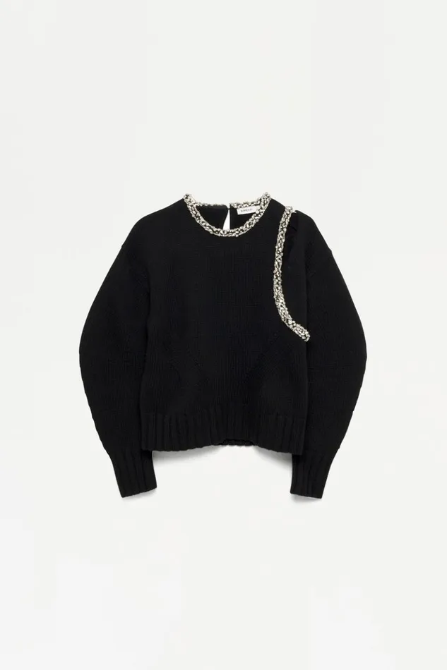 Women Monroe Pullover Black Jonathan Simkhai Knitwear