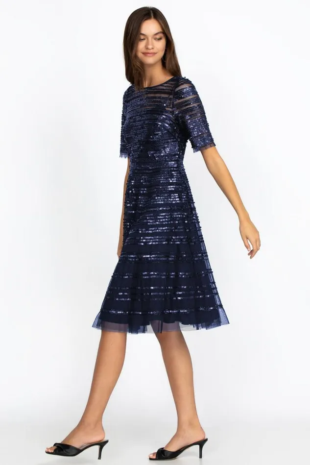 Women Navy Beaded Mesh Dress Navy Johnny Was Dresses Women Navy Beaded Mesh Dress Navy Johnny Was Dresses