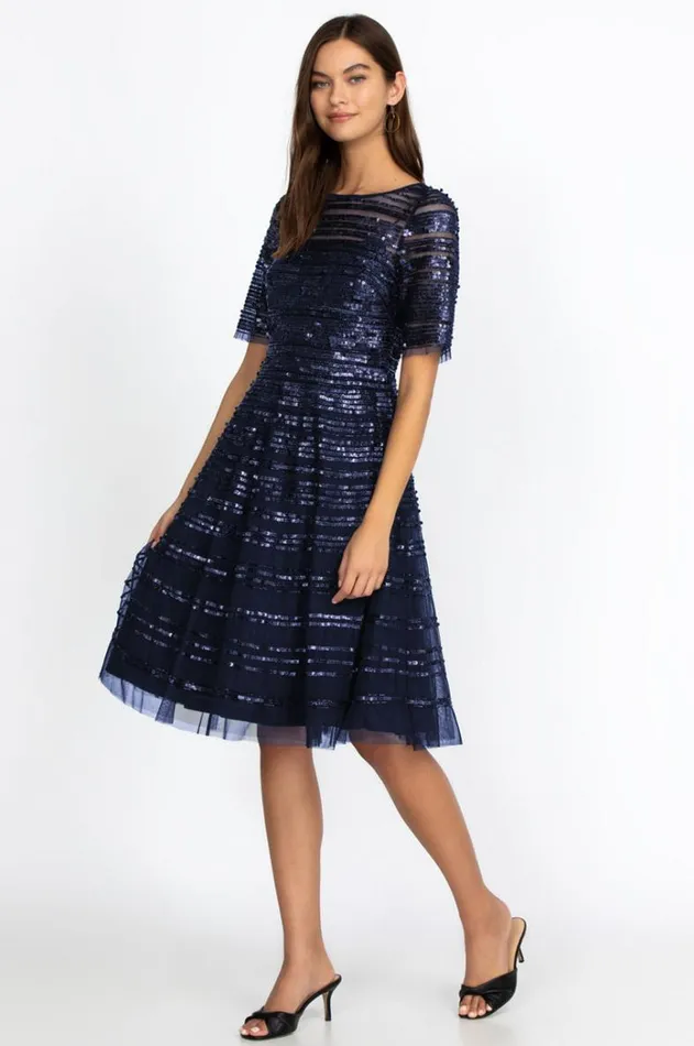 Women Navy Beaded Mesh Dress Navy Johnny Was Dresses Women Navy Beaded Mesh Dress Navy Johnny Was Dresses