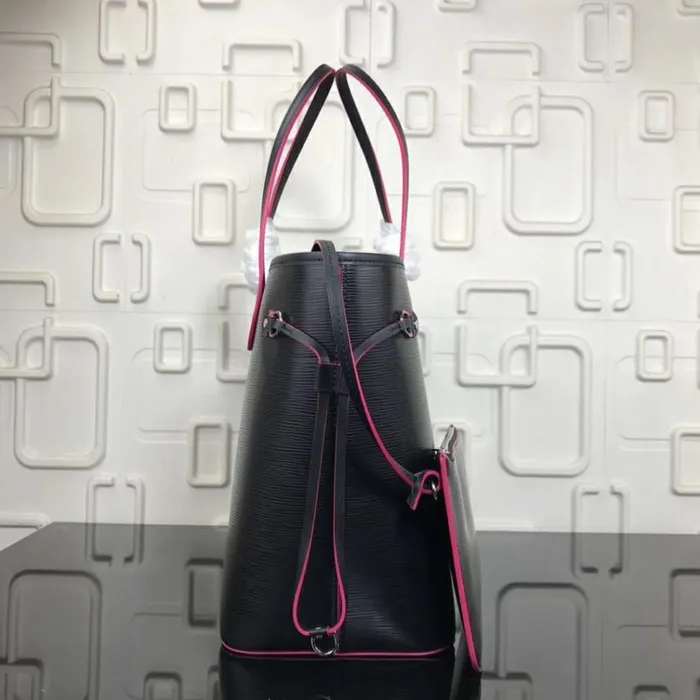 Women Neverfull Bag Louis Vuitton Louis Vuitton Neverfull MM Bag In Noir Epi Leather M54185 8211 Louis Vuitton Handbag Store
