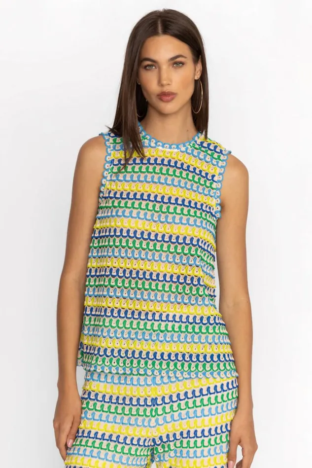 Women NILI TANK TOP Cream Johnny Was Tops Women NILI TANK TOP Cream Johnny Was Tops