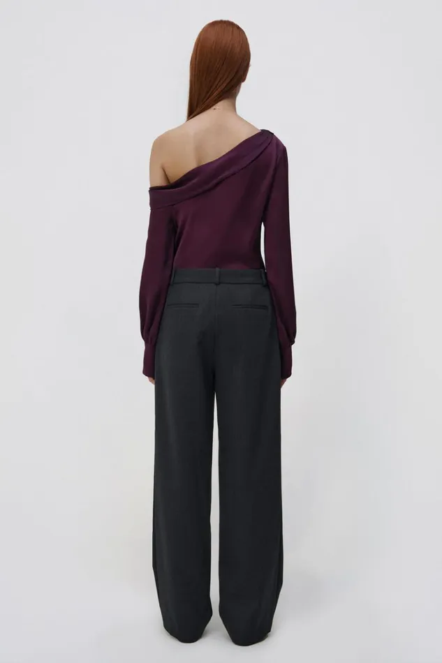 Women Novia Pant Grey Melange Jonathan Simkhai Pants and Bottoms