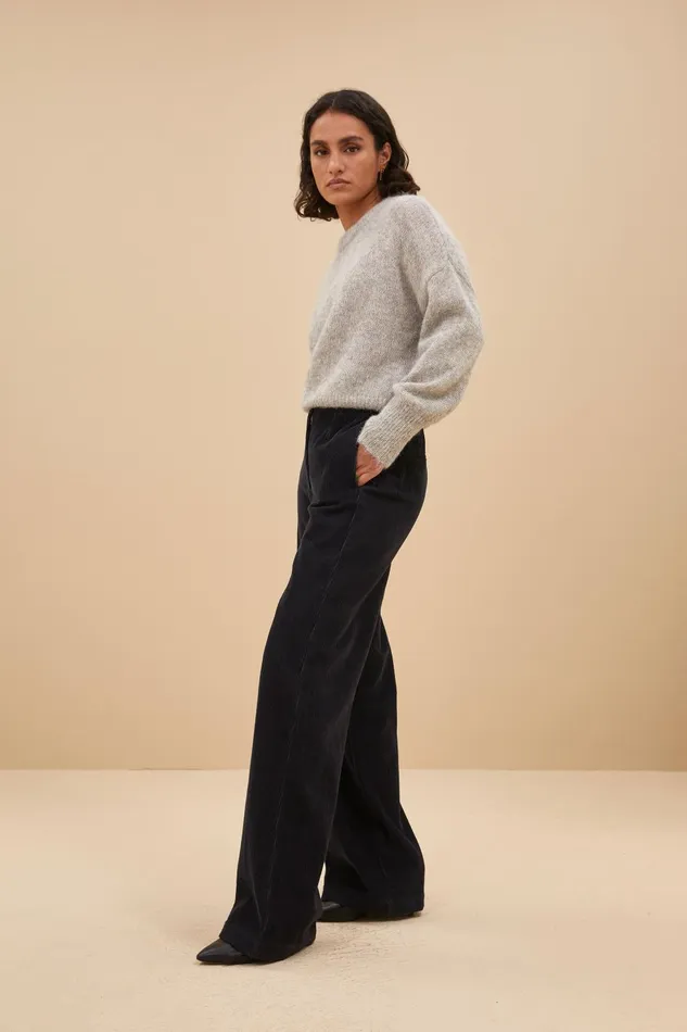 Women Odin Cord Pants Midnight Bybar Trousers
