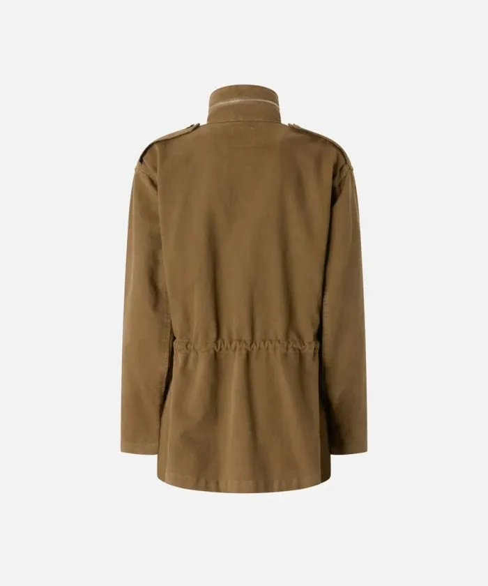 Women Outerwear Pinko Utilitystyle Cotton Shacket Dark Olive Green Women Outerwear Pinko Utilitystyle Cotton Shacket Dark Olive Green