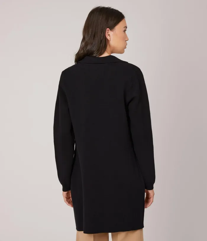 Women Parkes WomenS Open Front Cardigan Black Matt and Nat Knitwear