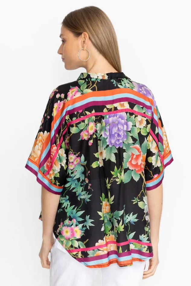 Women PETALUNAH BLOUSE Le Jardin Scarf Print Johnny Was Tops Women PETALUNAH BLOUSE Le Jardin Scarf Print Johnny Was Tops