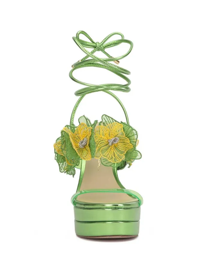 Women Platforms Jessica Simpson Iyla Flower Double Platform Sandal In Green