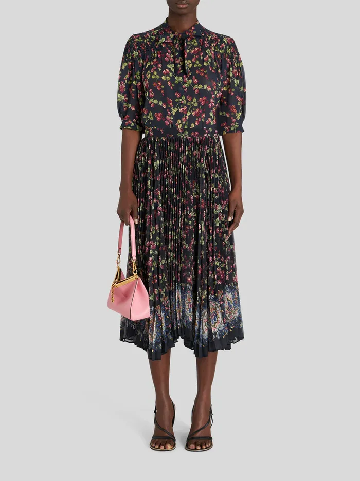 Women Pleated Georgette Skirt Etro Skirts