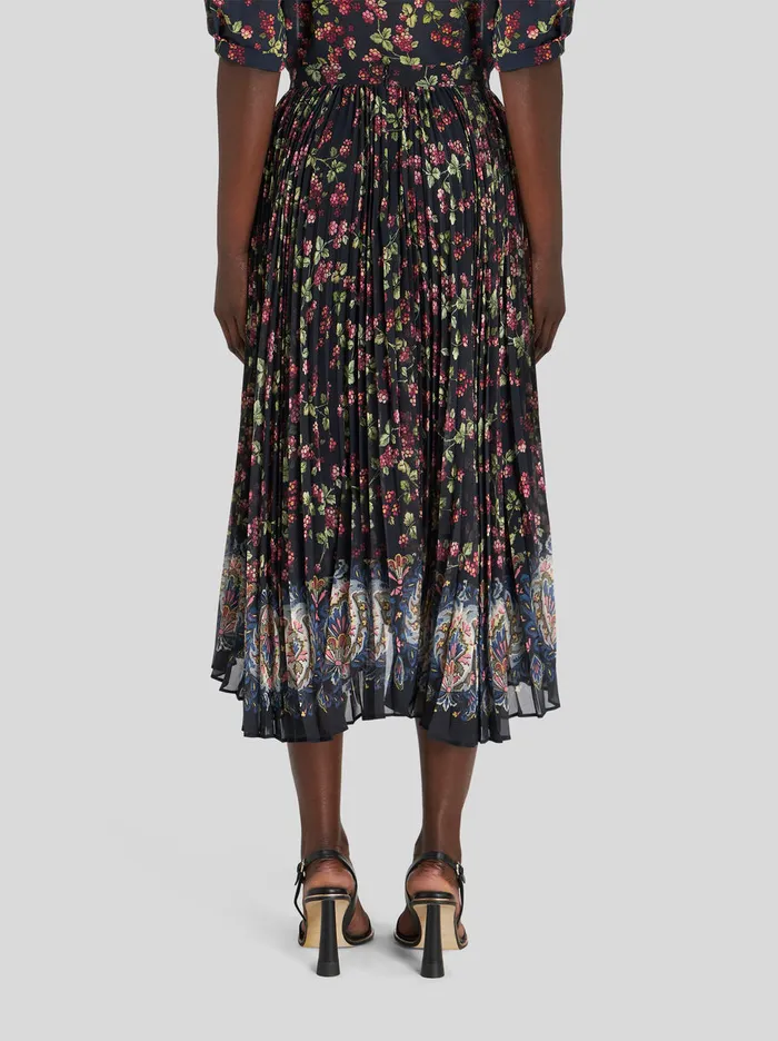 Women Pleated Georgette Skirt Etro Skirts