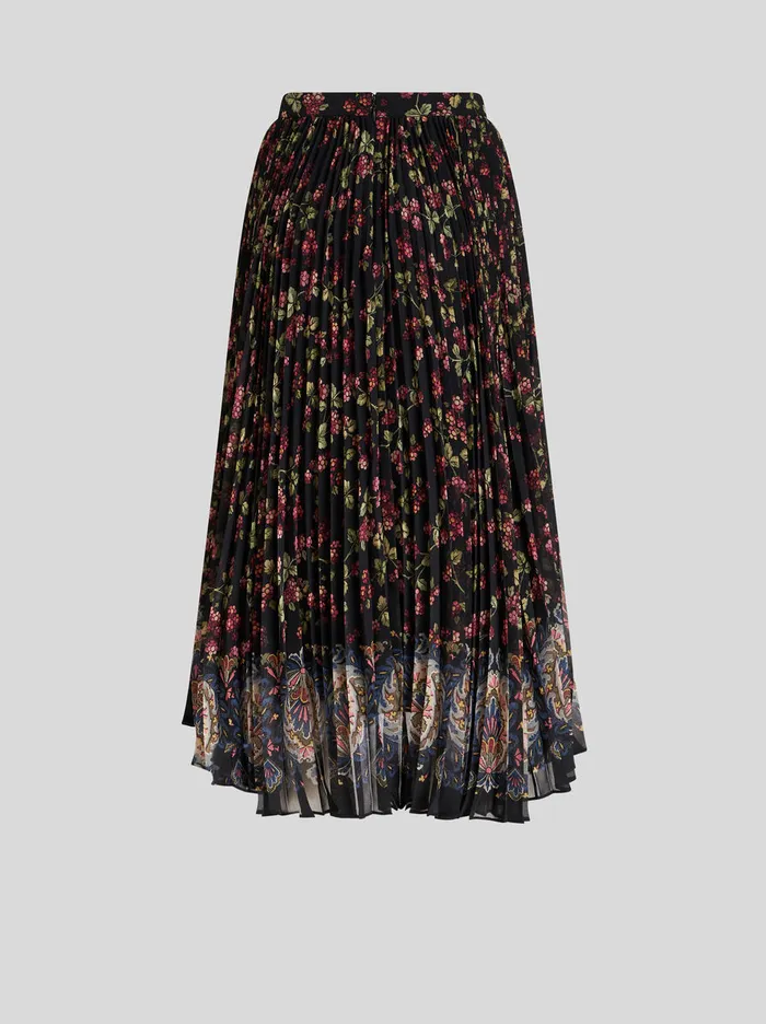 Women Pleated Georgette Skirt Etro Skirts