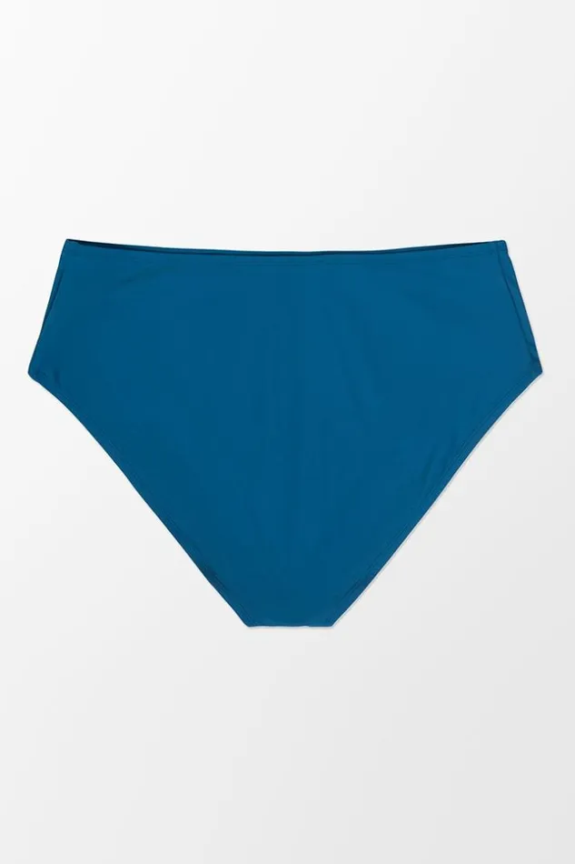 Women Plus Size and Curve Bikinis Cupshe Myra High Waisted Plus Size Bikini Bottom Navy