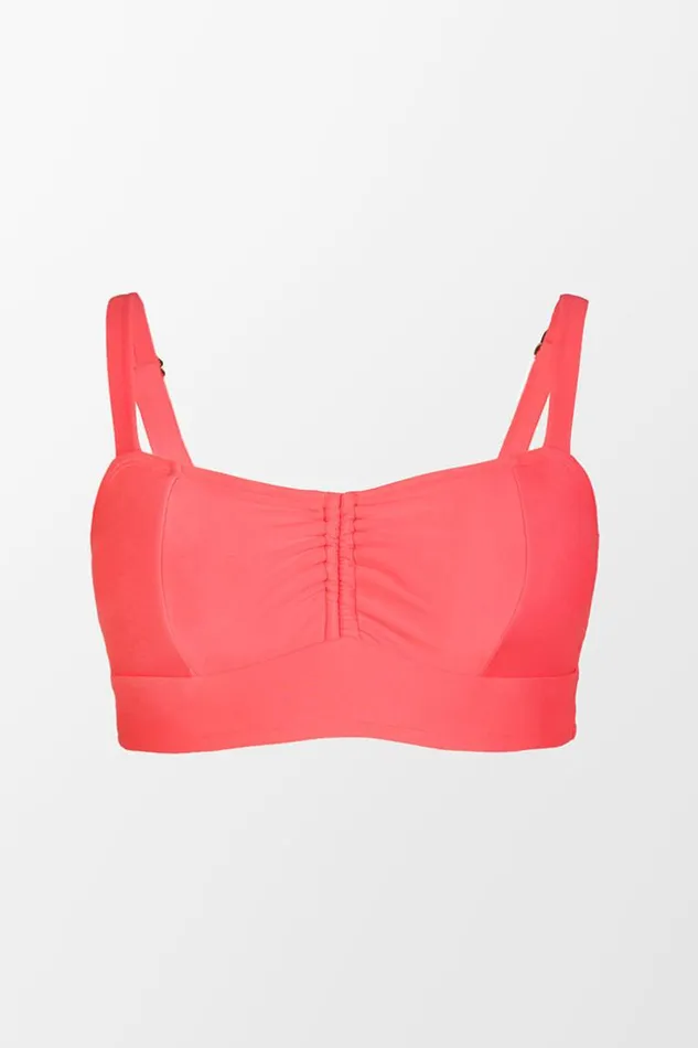 Women Plus Size and Curve Bikinis Cupshe Summer Of Love Square Neck Adjustable Wide Straps Plus Size Top Pink