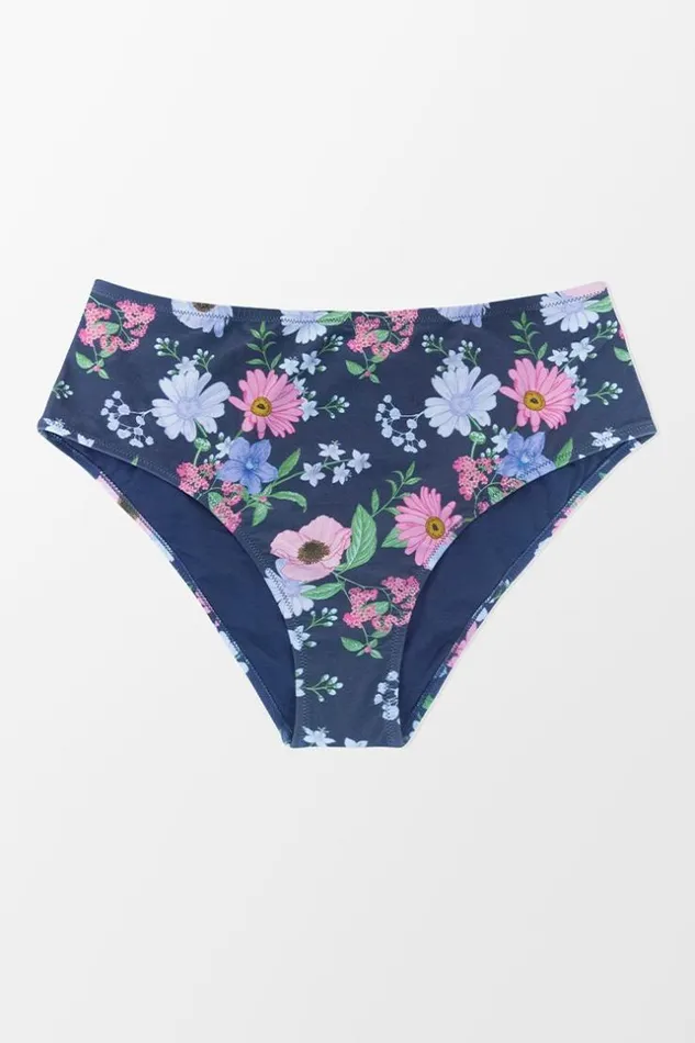 Women Plus Size and Curve Bikinis Cupshe Sydnie Floral High Waist Plus Size Bikini Bottom Multicolor
