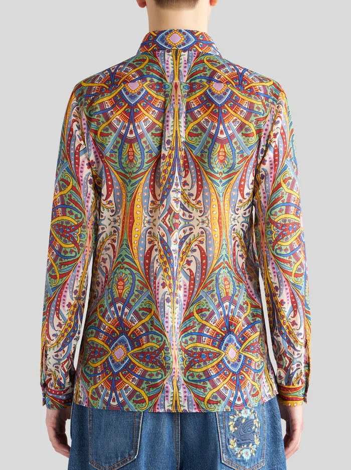 Women Printed Cotton Shirt Etro Shirts And Blouses