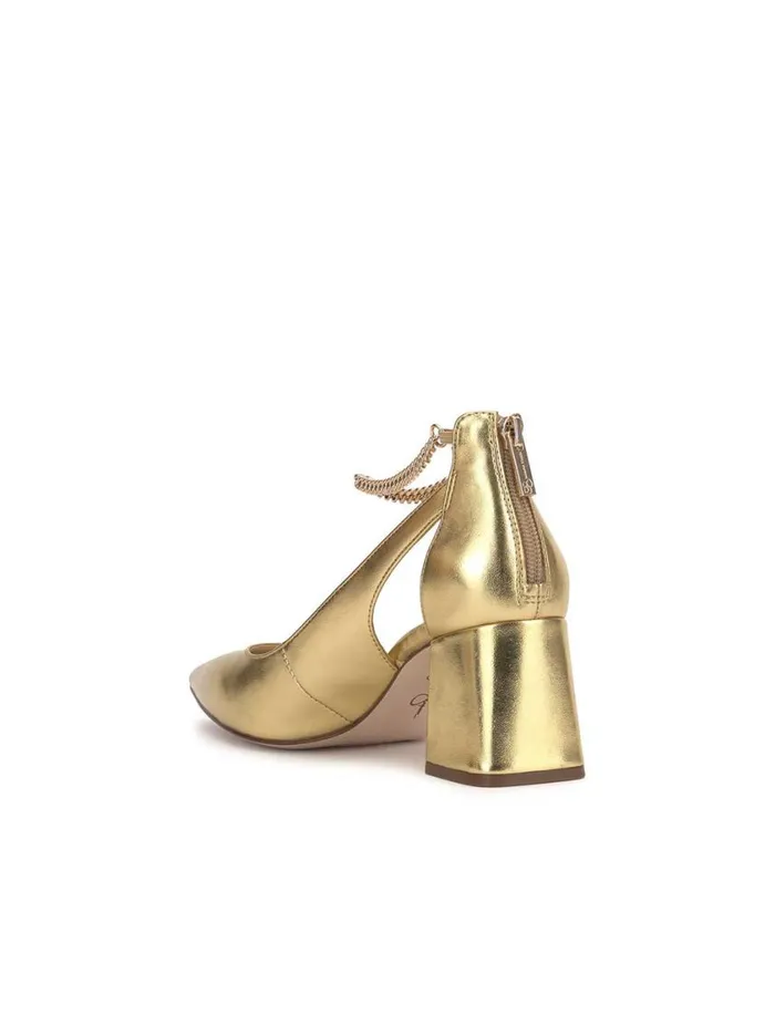 Women Pumps Jessica Simpson Sylan Chain Ankle Strap Pump In Gold