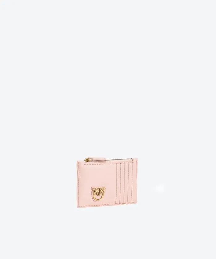 Women Purses Pinko Zipped Card Holder Pinkdusty Pinkantique Gold Women Purses Pinko Zipped Card Holder Pinkdusty Pinkantique Gold