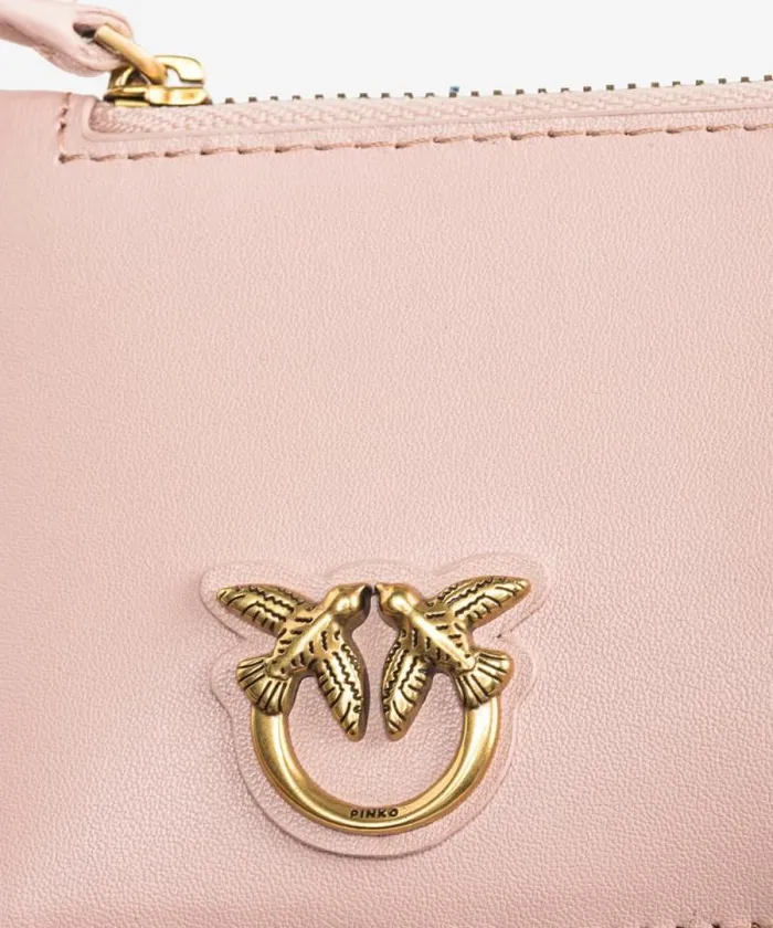 Women Purses Pinko Zipped Card Holder Pinkdusty Pinkantique Gold Women Purses Pinko Zipped Card Holder Pinkdusty Pinkantique Gold